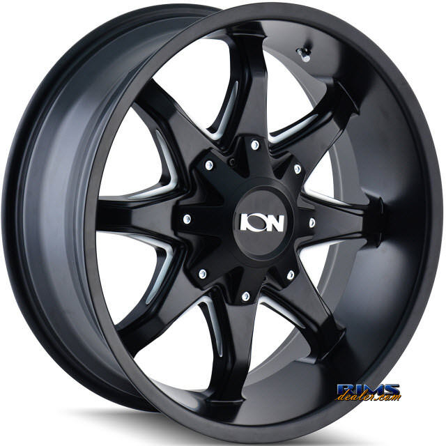 Pictures for Ion Alloy Wheels STYLE 181 off-road black flat w/ machined